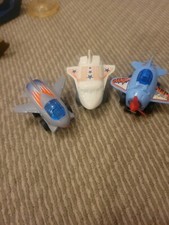 Takara Penny Racer Lot of 3 Plane Jets Wheelie Flip Airplane Pullback 1982