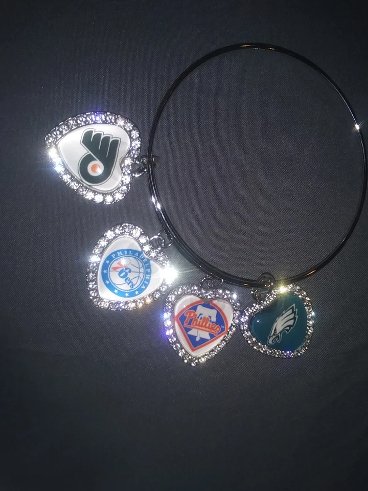 Pulsera Philly Sports Teams, Eagles, Phillies, Sixers, Flyers Foto 3 de 4