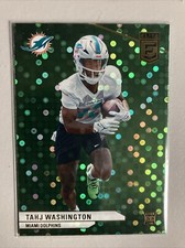 2024 Panini Donruss Elite Tahj Washington RC #148 Green Disco Miami Dolphins 