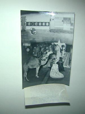 ORLY FLUGZEUG AIR FRANCE BOEING 1963 Krippe Weihnachten Fotografie Originalfoto