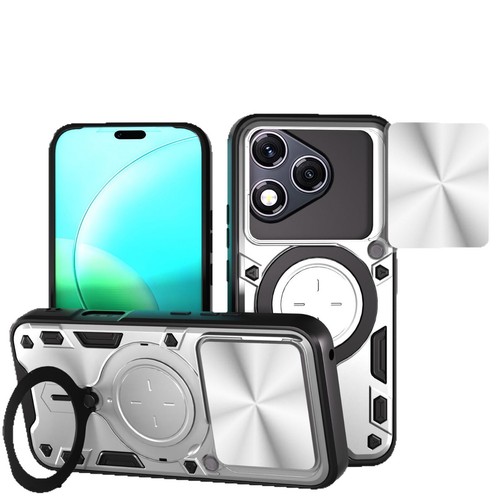 For HONOR 400 Lite Advanced Metal Texture Hard PC + Soft Matte Silicone TPU Case - Picture 12 of 15