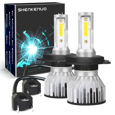 2 LED headlight bulbs for Deere 3130, 3135, 3140, 3141, 3641, 3351 tractor: USA
