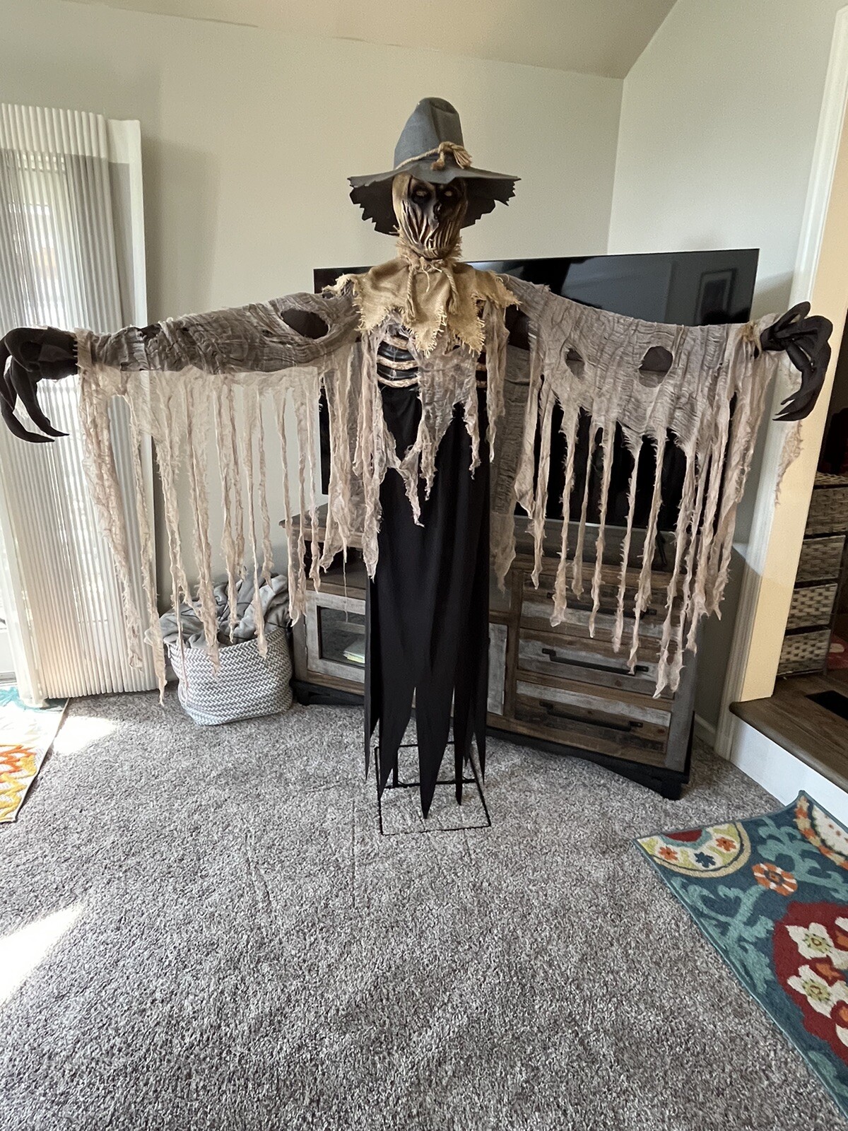 Home Accents 6’ Flaming Scarecrow Halloween Animatronic Discontinued eBay