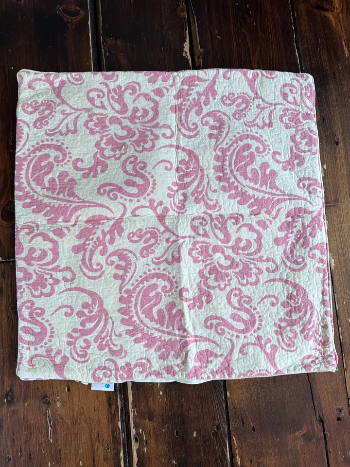 Set of two 2007 Paisley Pink and cream C company Euro Sham. - Image 4 of 4