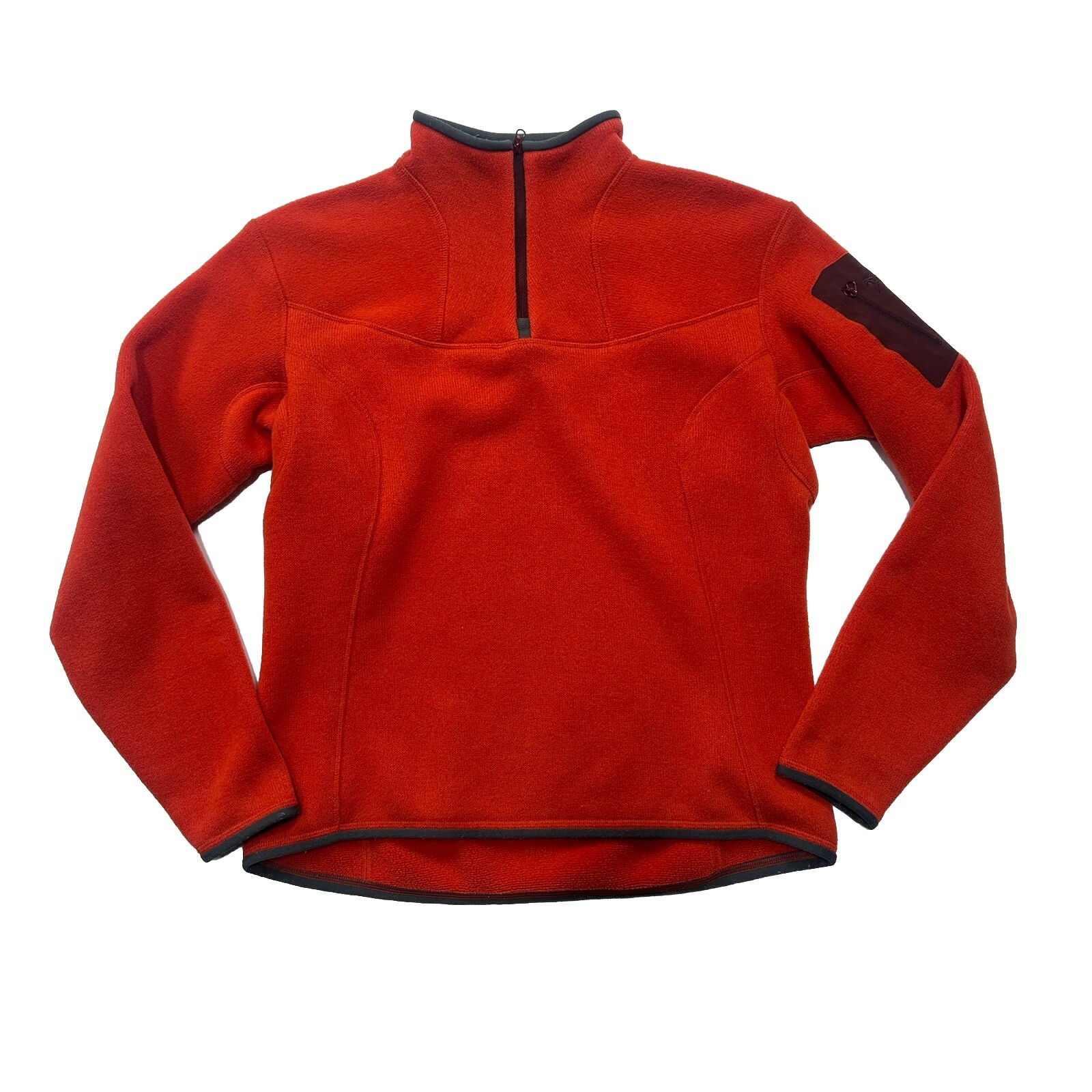 Donna ARC'TERYX quarto arancione cerniera taglia media raro escursionismo sking campeggio