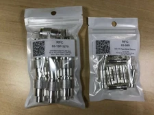 10 RFC All Silver Teflon® PL-259 Connectors W/Silver Reducers RG-58, RG-400 more
