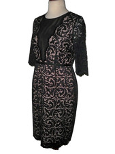 HOBBS BLACK LACE DRESS UK SIZE 14