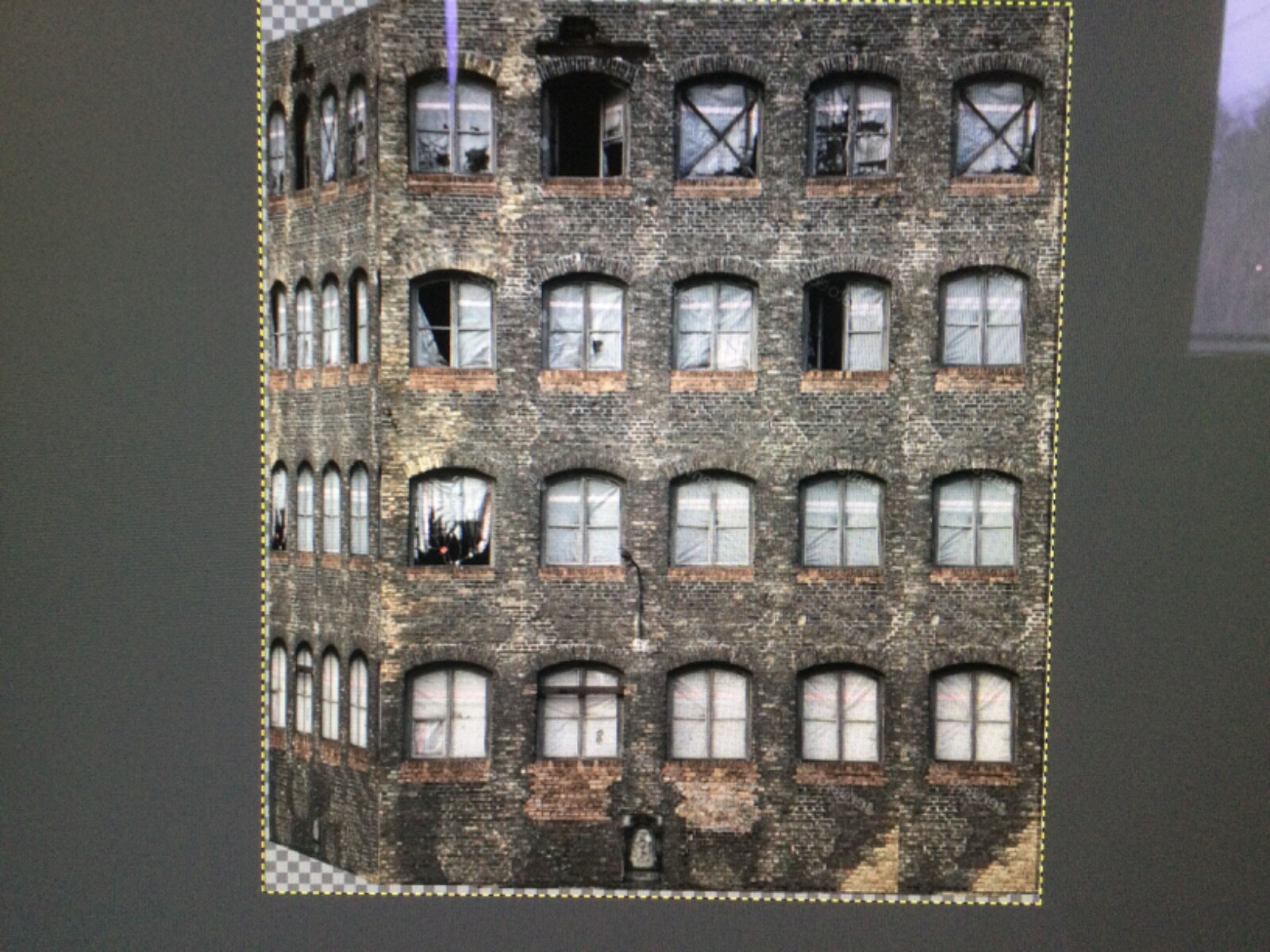Flat Building for O Scale train sets Abandoned warehouse w s