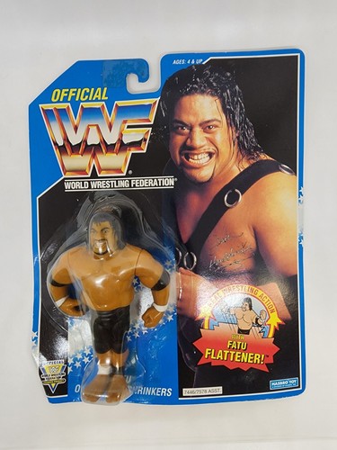 Rikishi Fatu WWF Hasbro 1993 Signed WWE HOF Head S...