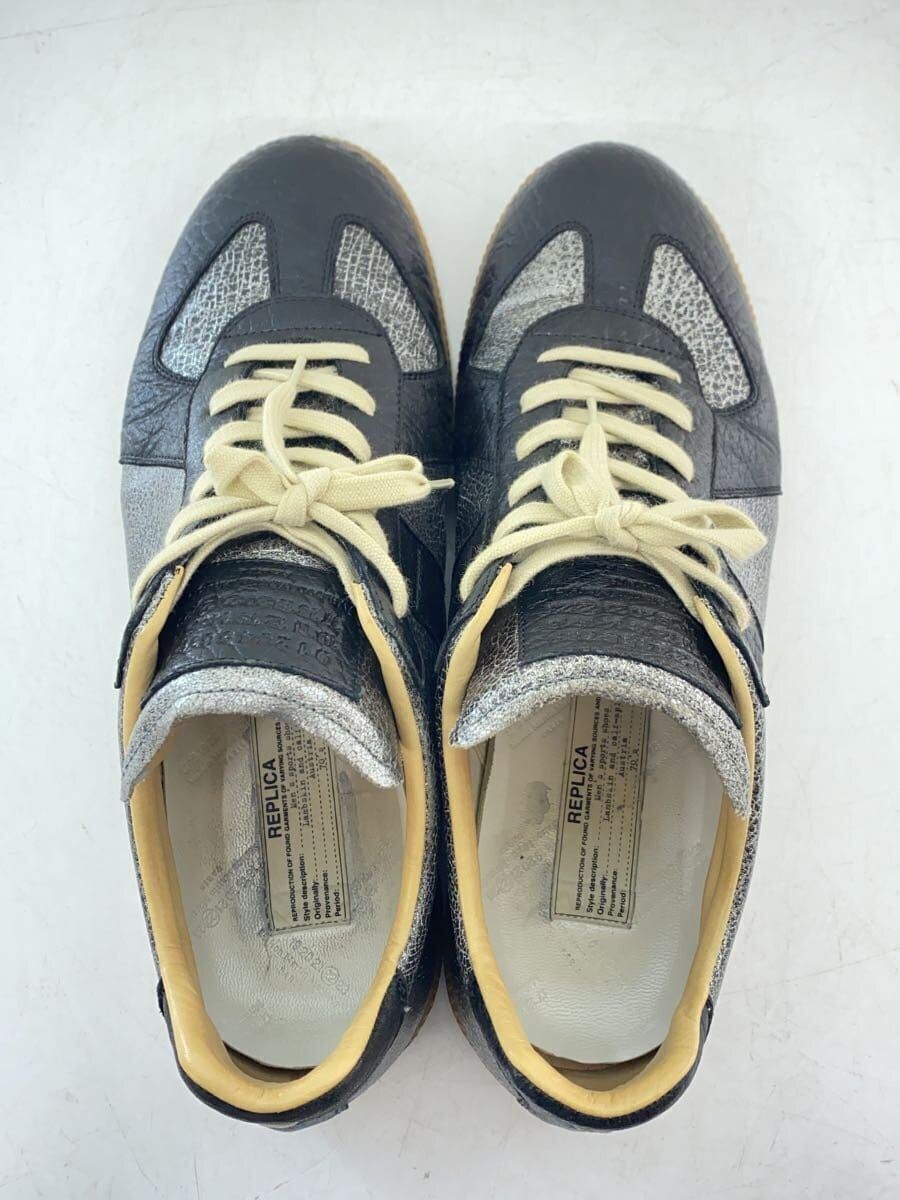 Maison Margiela Low Top Sneakers 43 Silver Leather Used | eBay