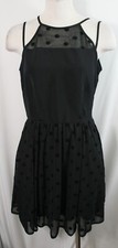 Bubble dress, black dress, little black dress, polka dot chiffon and solid black