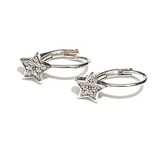 Fancy sterling silver 925 diamond star shape ...