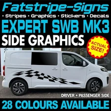 to fit PEUGEOT EXPERT MK3 SWB L1 GRAPHICS STICKERS DECALS STRIPES CAMPER VAN