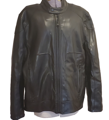 Marc New York Leather Jacket Sedgwick Black Size Large Quilted Lining