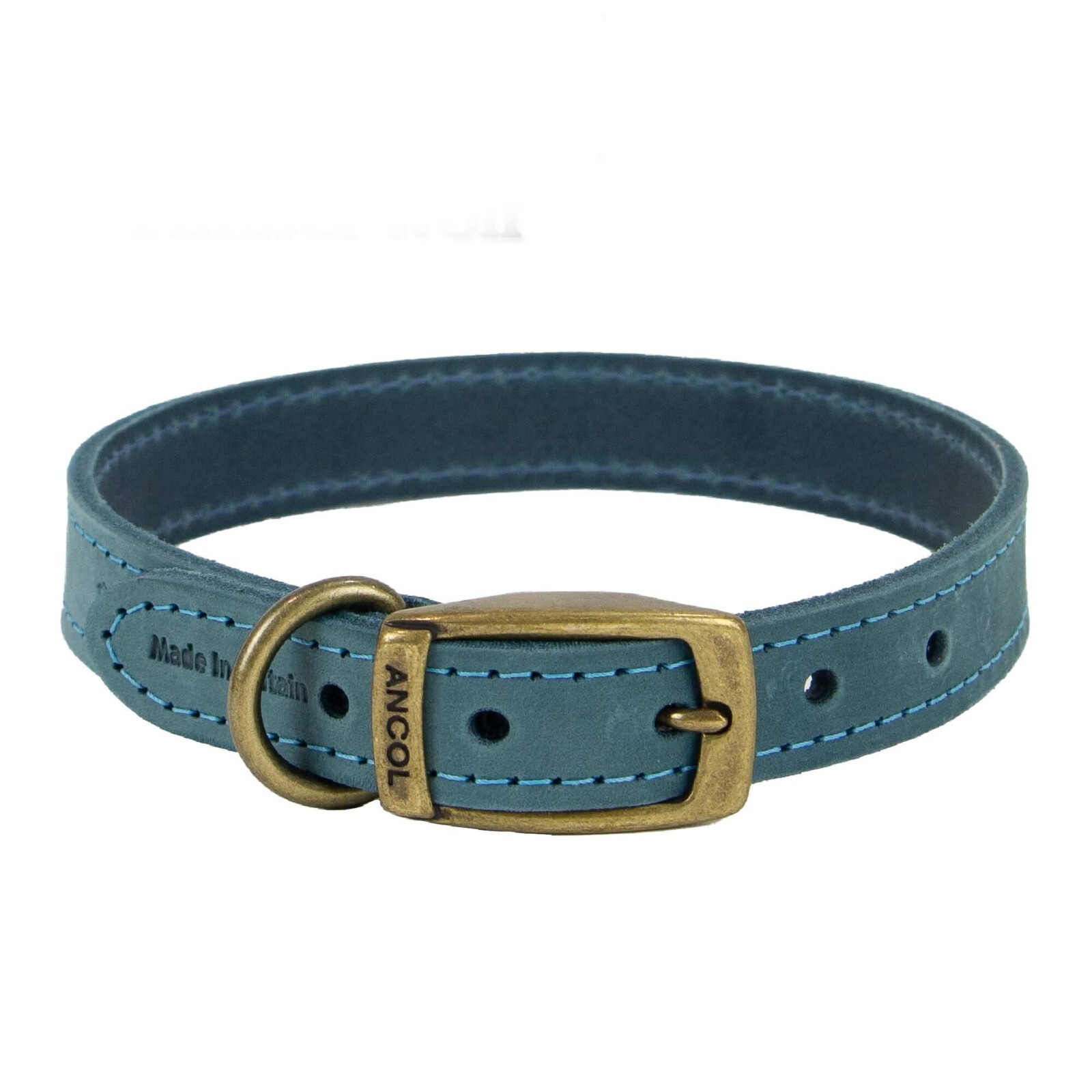 Ancol Classic Collection Leather Dog Collar Blue 26cm-31cm, XS (Size 2) 112940