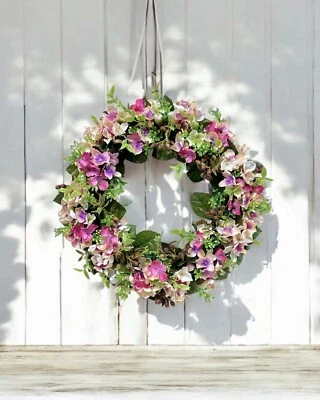 Exner Türkranz Blütenkranz Rosa Frühling Hortensie Couronne versch. Größen NEU - Bild 1 von 4