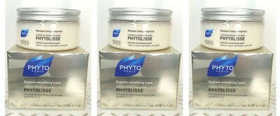 3 Phyto EXPRESS SMOOTHING MASK for Frizzy Rebellious Hair 6.7 oz Each NIB (431)