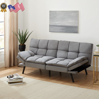 Memory Foam Futon Sofa Bed Couch Sleeper Convertible Foldable Loveseat FULL Size