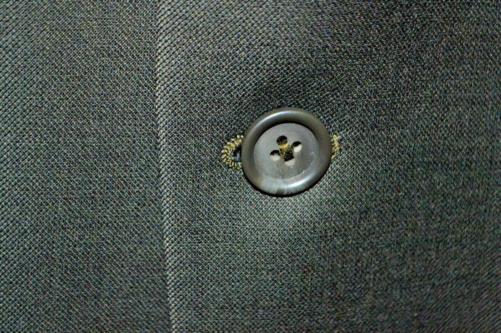 Stafford Executive Men Dark Gray Wool 2 Front Button Suit Sz 46R Wst 40x27 thumbnail 5