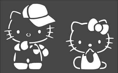 1- 5x8 inch Stencil, (ND-71) Hello Kitty (6mil)***** | eBay