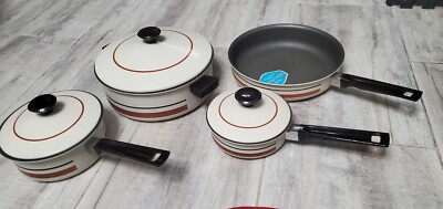 Vintage Regal Ware Cookware Aluminum  7 Piece New Pot Pan