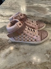 SKECHERS SHOUTOUTS GLITZ 84779L Pink Sneakers, Girls Size 11-1/2, EUC