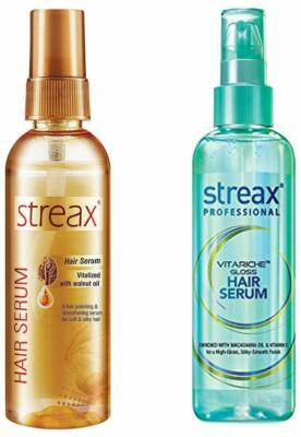 Streax Hair Serum 100ml and Streax Pro Hair Serum Vita Gloss 100ml COMBO PACK
