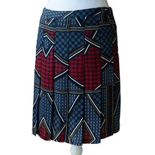 Worthington Pleated Skirt High Waist Retro Office Siren Knee Length 8