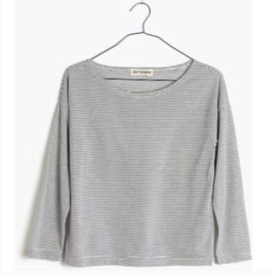 Madewell Rivet & Thread Three Quarter Tee in Palmdale Stripe Size S