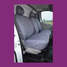 Vauxhall Vivaro 2006-14 Tailored Waterproof Grey Front (No Armrest) Seat Covers