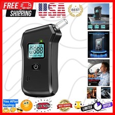 Mini Portable Breathalyzer with 5 Mouthpieces - Accurate BAC Tester for Home Use