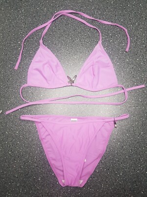 Jolidon Bikini SET Ungepolstert Triangel Bh und Slip Gr. M Lila Neu