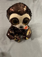 Ty Beanie Baby Flippables Retired 2019 "Dangler" The 9" Sequined Sloth