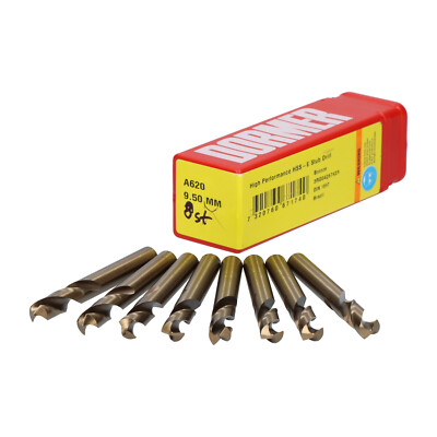 Dormer A6209.5 Short Drill Cyl. Hsco 9.5mm (8pcs) New NFP