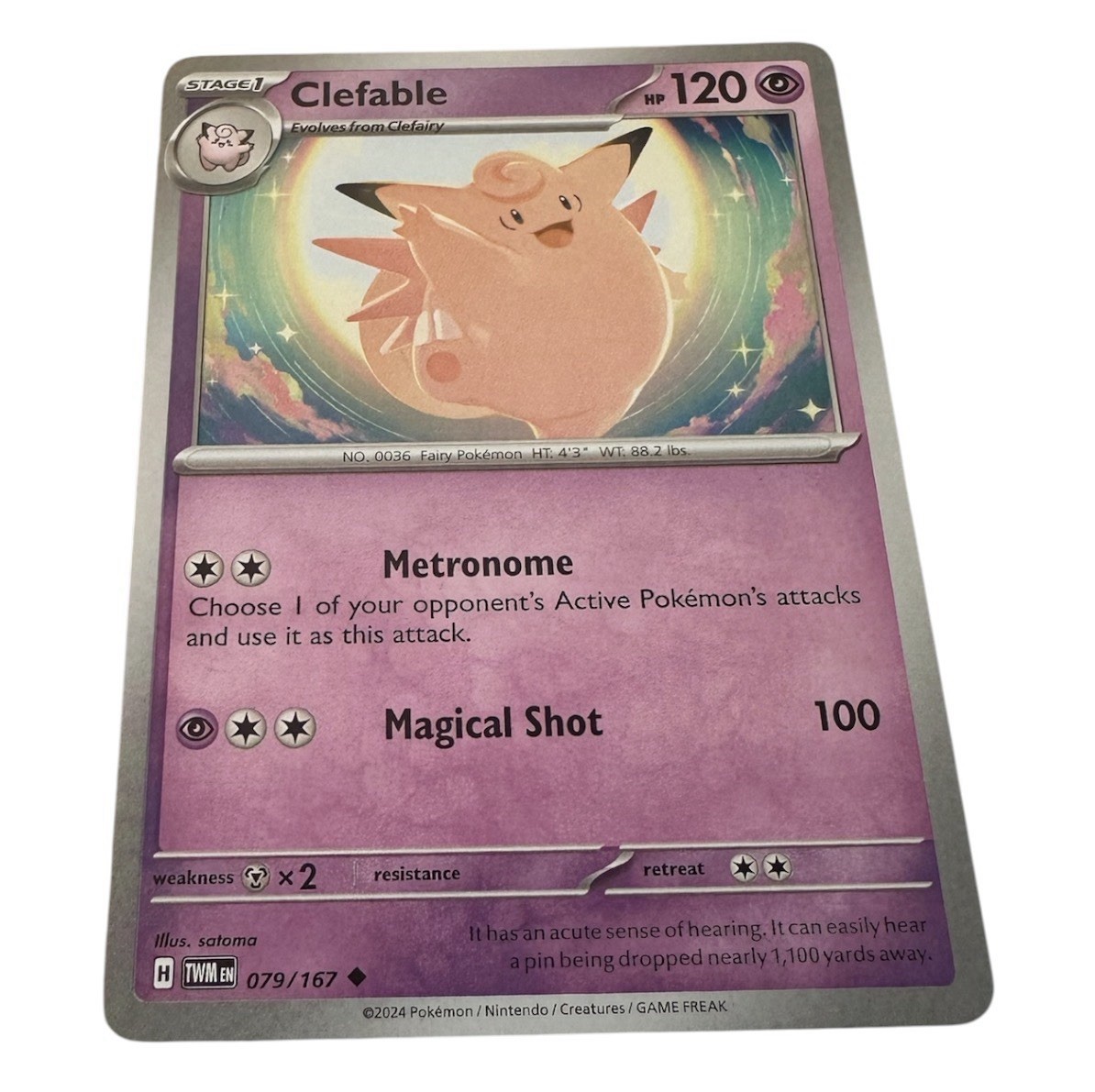 Clefable - 079/167 - Uncommon - Near Mint - Pokemon Card TCG - Buy 3 Get 2 Free