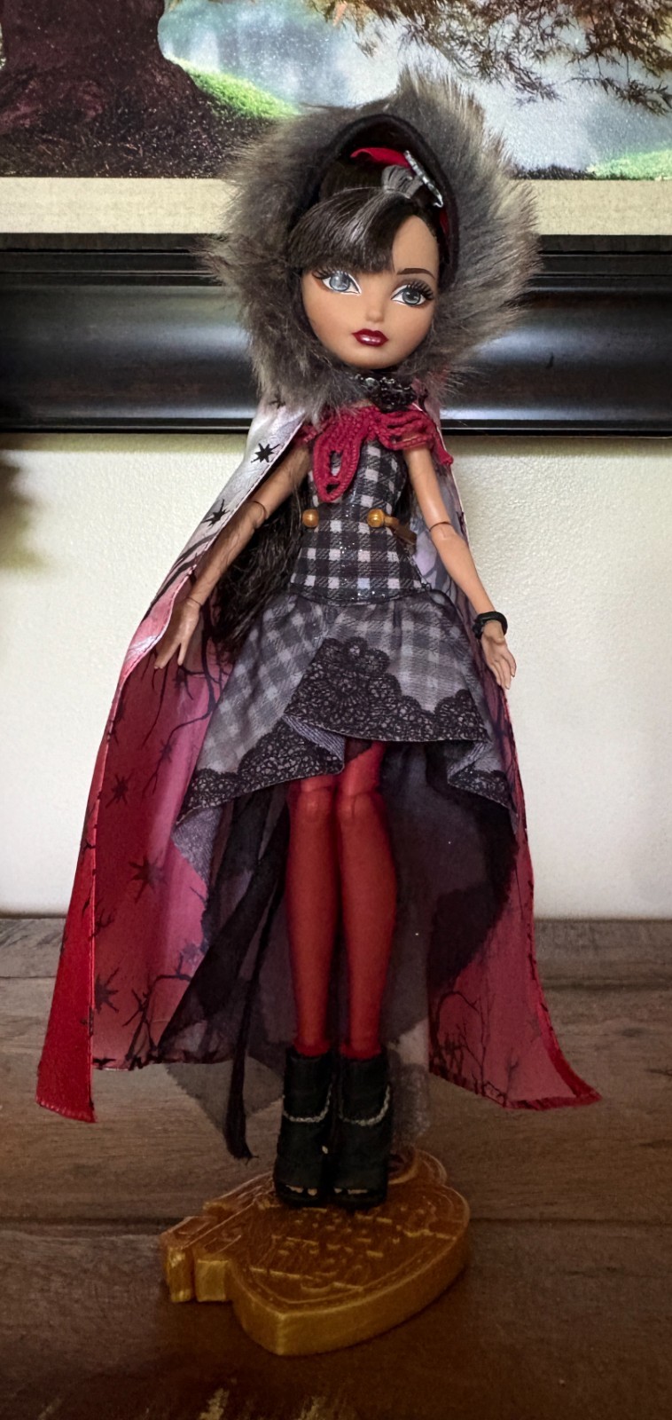 Ever After High Legacy Day Cerise Hood Doll with book.