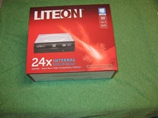 Liteon 24x Internal DVD/CD Writer New In Box IHAS324 Smart Burn