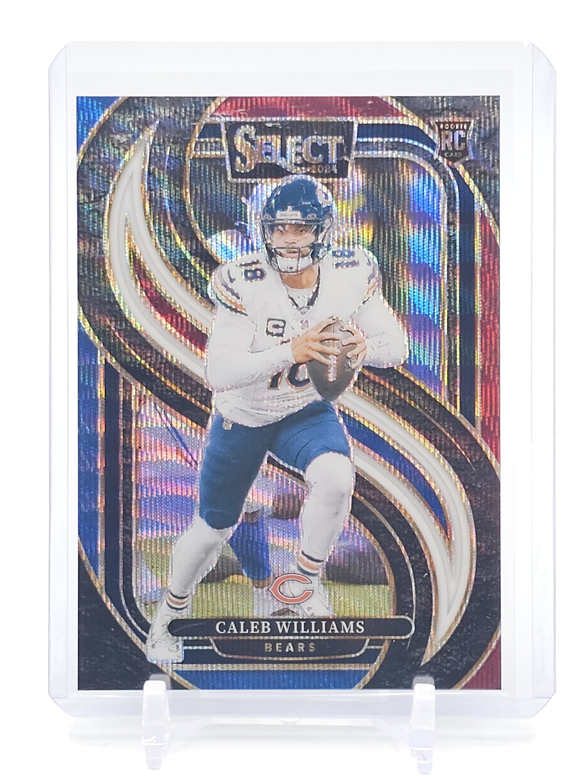 CALEB WILLIAMS 2024 SELECT PRIZM PREMIER LEVEL ROOKIE TRI COLOR /249 BEARS Q5454