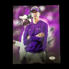 Photo 8x10 signée LSU Tigers Lane Kiffin PSA/ADN