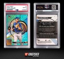 Bobby Witt Jr. 2023 Topps Finest Aqua Shimmer Refractor /175 #12 PSA 10