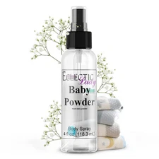 Baby Powder Body Spray, 4 ounces, Body Mist for Women with Clean, Light & Gen...