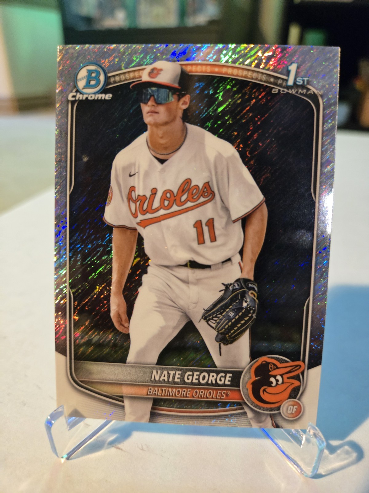 2025 Bowman Chrome - 1st Bowman Nate George #BCP-184 - Shimmer Refractor