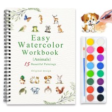 Watercolor Workbooks, 16 Colors Water Color Books Paint Set for Adults, Water...