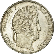 [#33572] Coin, France, Louis-Philippe, 5 Francs, 1847, Strasbourg, AU(55-58), Si