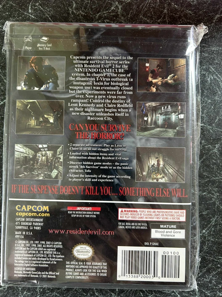 Resident Evil 2 - Gamecube (US Version) NTSC Boxed & Complete with Manual - Image 2 of 2