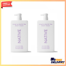 Native Body Wash, Lilac White Tea, Sulfate Free, for Women Men, 36 Oz, 2pk