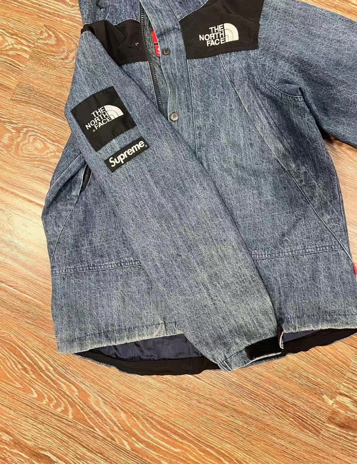 North Face X Supreme Jean Hoodie Jacket For Men, Sz M, Good Condition Guaranteed image 7