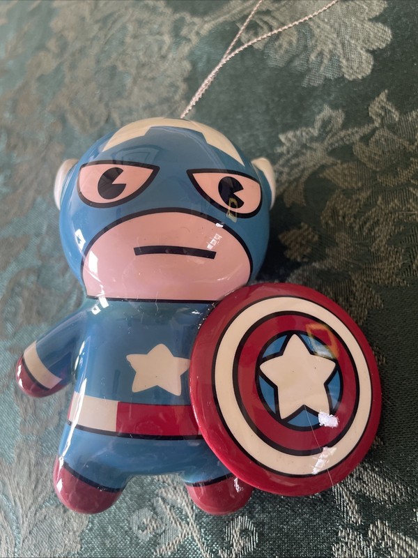 Marvel CAPTAIN AMERICA Full-Sculpt Christmas Ornament - About 4”