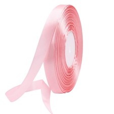 100 Yards 5/8 Inch Light Pink Satin Ribbon, Solid Fabric Ribbon Roll for Gift...