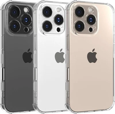 HI5-GADGETS Case For iPhone 16 15 14 Pro Max Plus 13 11 12 7 8 Clear Cover Shockproof Phone